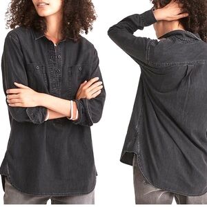 American Eagle Outfitters 🦅 |  Washed Black Utility Shirt